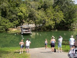 Ferry over Belize River to Xunantunich