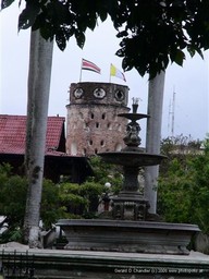 Heredia colonial tower, El Fortin, in its center