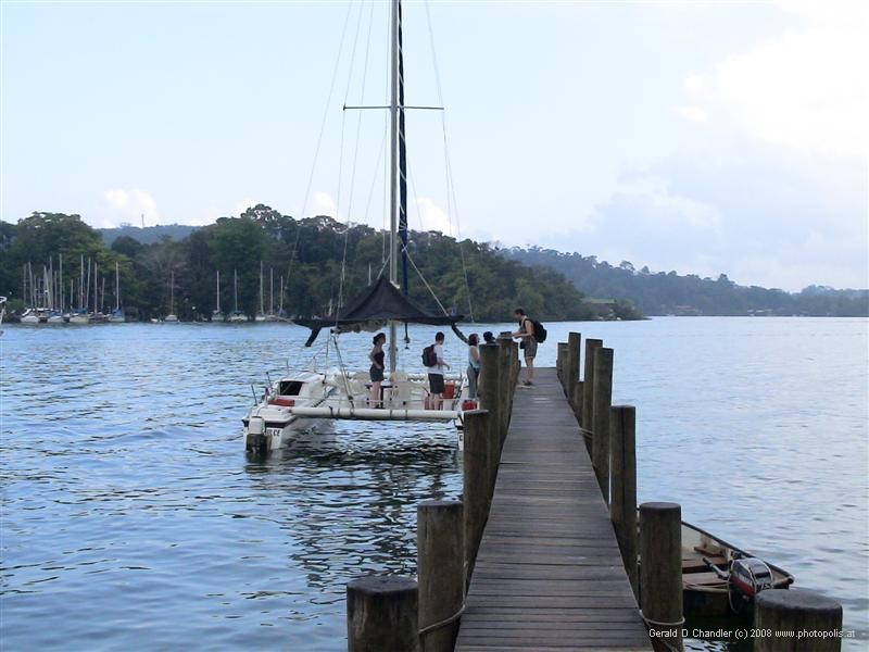 Boarding our Catamaran