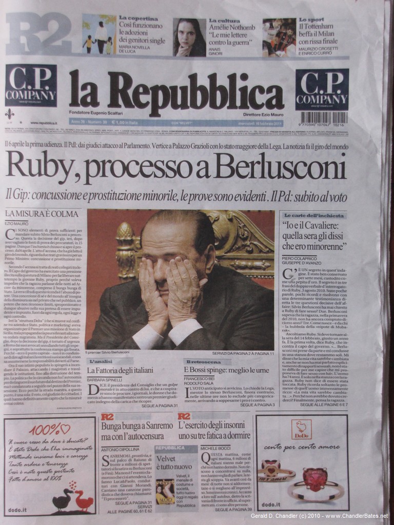 Berlusconi troubled by Ruby