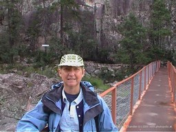 Jan Crossing above the Falls