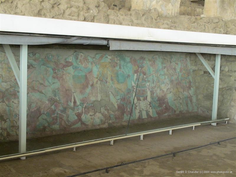 Pastel Mural at Cacaxtla